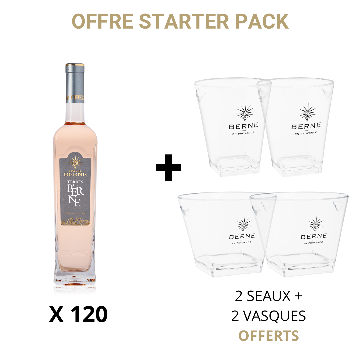Vin Rosé 2023 AOP Côtes de Provence - STARTER PACK Terres de Berne
